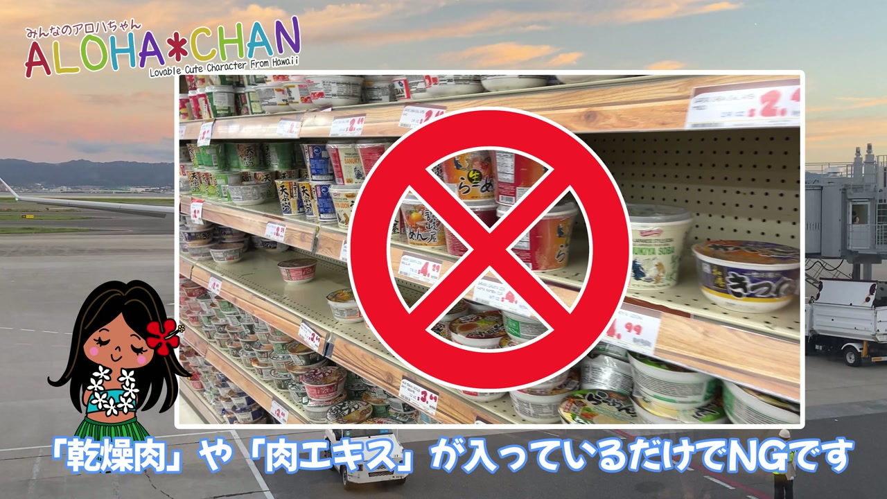 日本から食材を持っていく場合