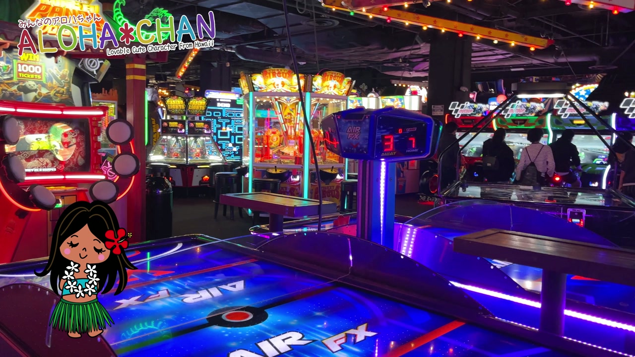 アメリカっぽい大型ゲーム機がたくさん