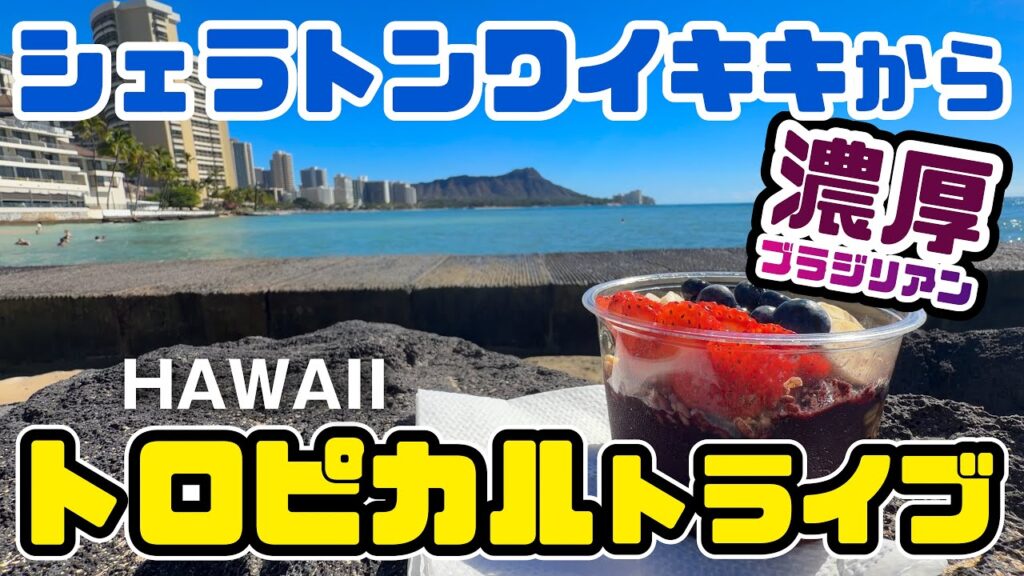 シェラトンワイキキからハワイ一番のアサイーボウル店への行き方と絶景グルメ体験